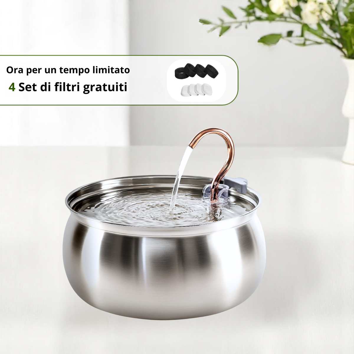 AquaFlow™ 1.0 – Mantieni il tuo gatto in buona salute e ben idratato (4L)